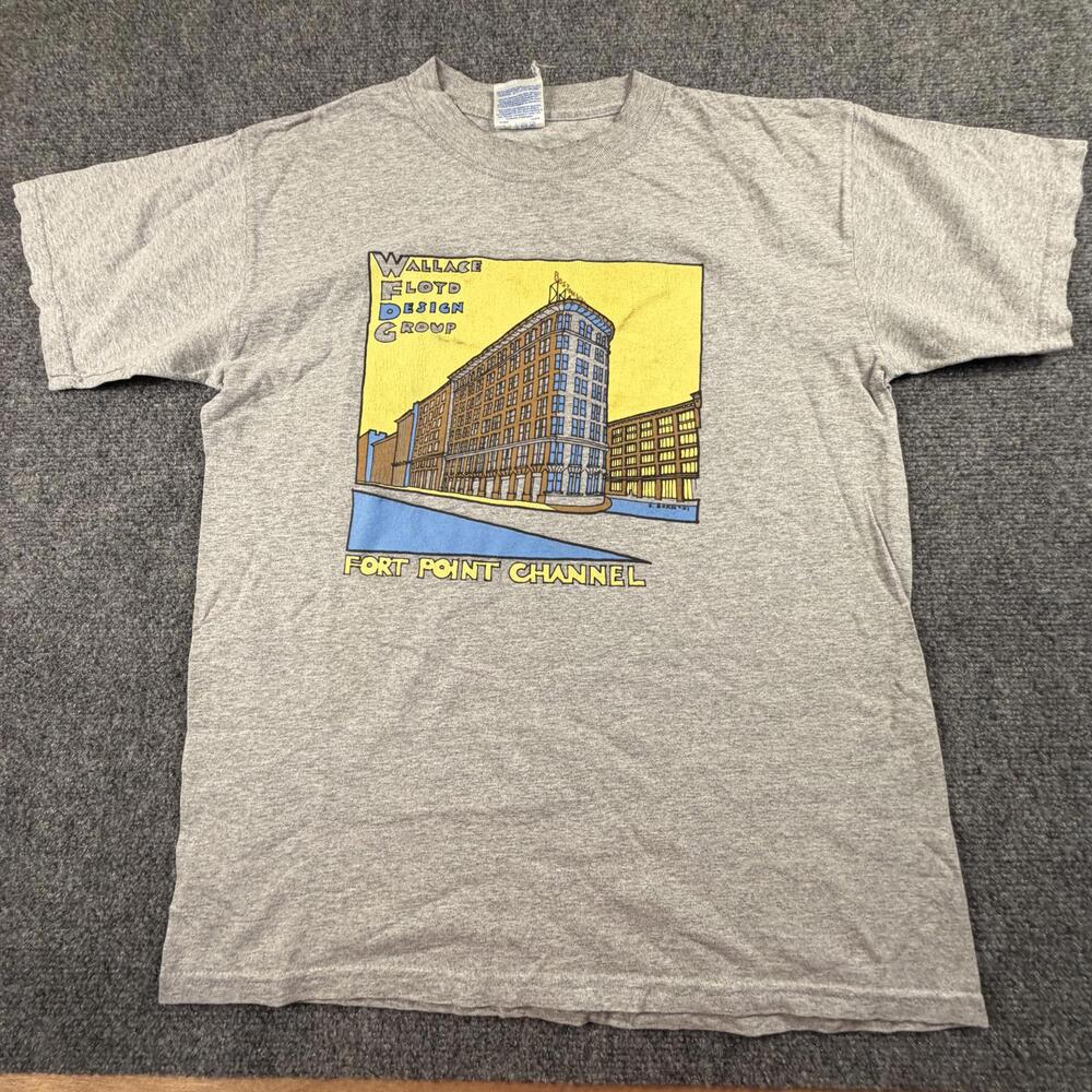 Gildan Ultra‎ Cotton Gray Graphic T-Shirt Medium #1327